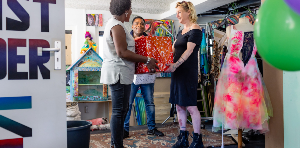 Bewoner Sarah wordt in het zonnetje gezet