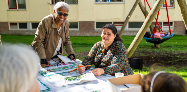Samen met bewoners plannen maken voor de binnentuin Middenstede