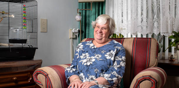 Grada Dorst in haar stoel