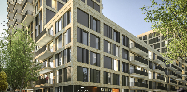 Entree van de woningen aan de Schaloenstraat
