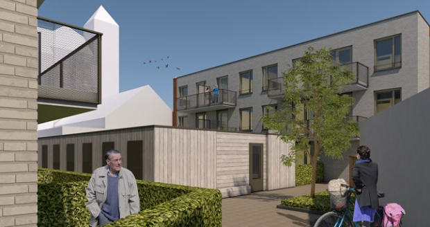 Pretoriusstraat binnenterein nieuwbouw