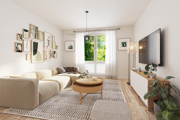 Betje Wolffstraat sfeerbeeld ingerichte woonkamer