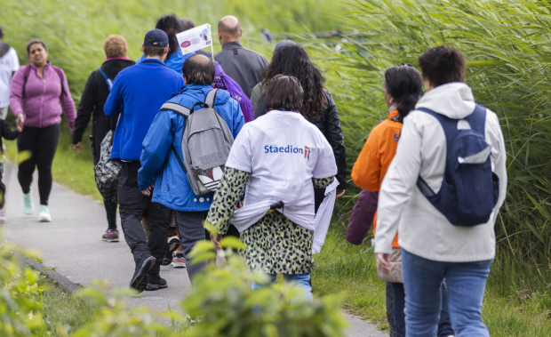 Bewoners aan de wandel