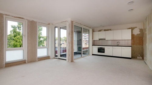 Betje Wolffstraat woonkamer, keuken en terras