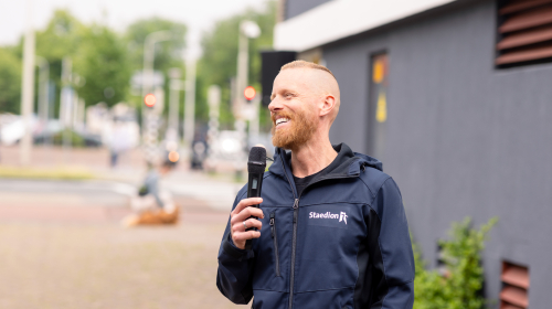 Een toespraak van een medewerker van Staedion