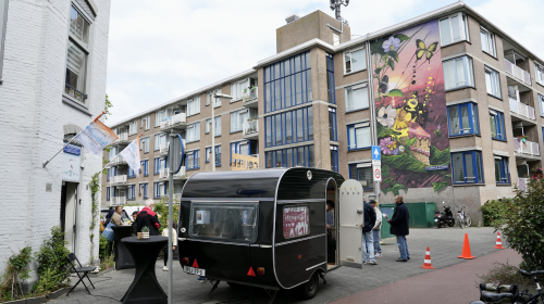 Muurschildering Christiaan de Wetstraat in Transvaal