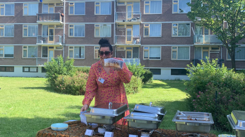 Bijeenkomst binnentuin Chopinstraat