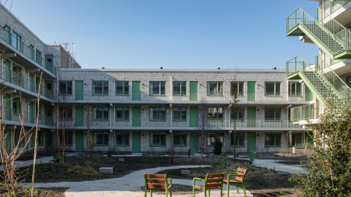 Binnentuin van de nieuwbouw van Steenzicht