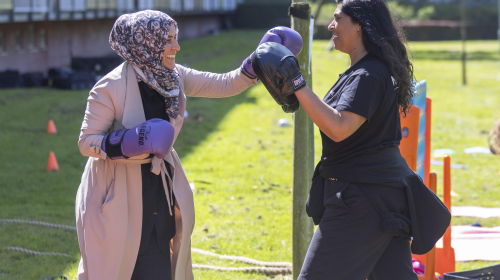 Samen boksen voor een goede conditie