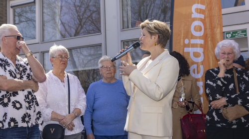 Wethouder Vavier aan het woord bij heropening activiteitencentrum De Stiel