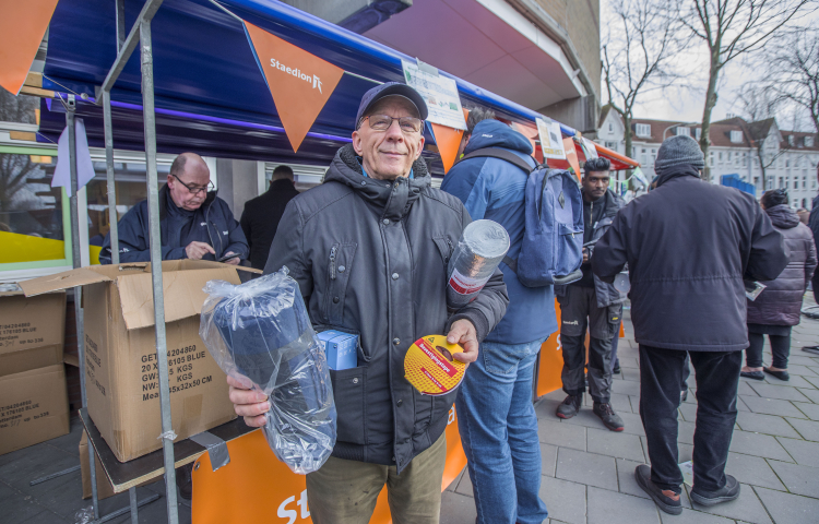 Bewoner bij energiemarkt