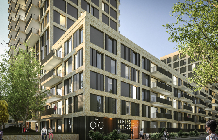 Entree van de woningen aan de Schaloenstraat
