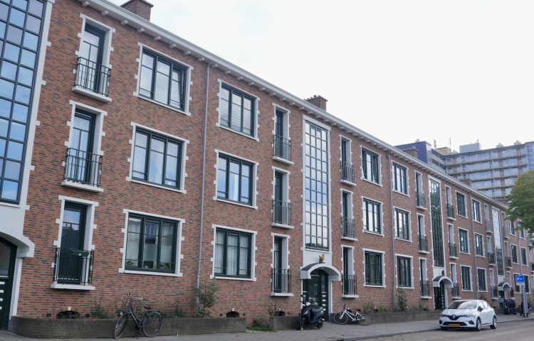 Gerenoveerde woningen aan de Van Ruysbroekstraat