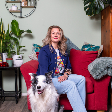 Tamara IJzendoorn met hond Rataplan