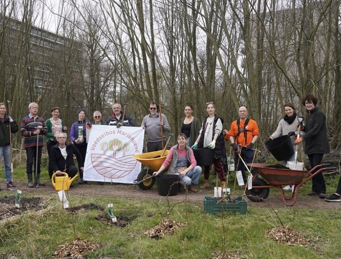 Voedselbos Mariahoeve groepsfoto