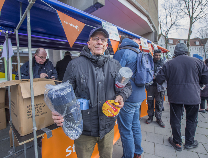 Bewoner bij energiemarkt