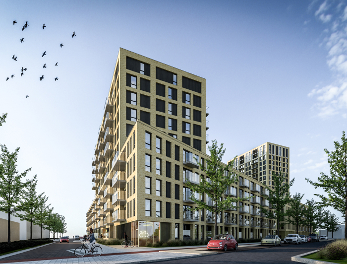 Artist impression van de nieuwbouw Schaloenstraat