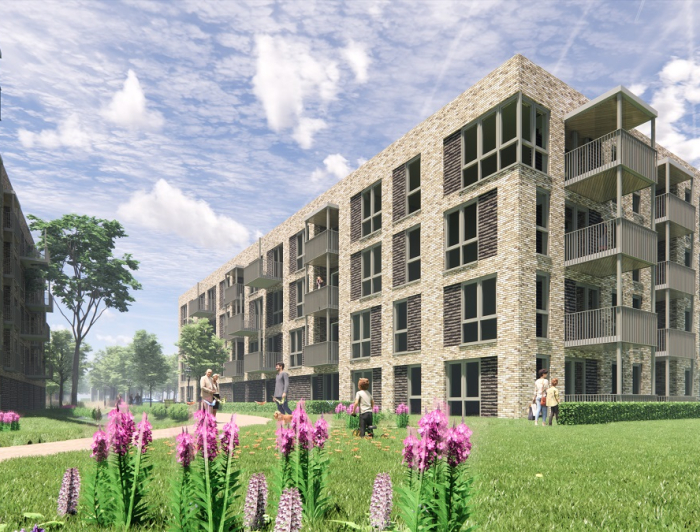 Artist impression van de nieuwbouw in KIEM
