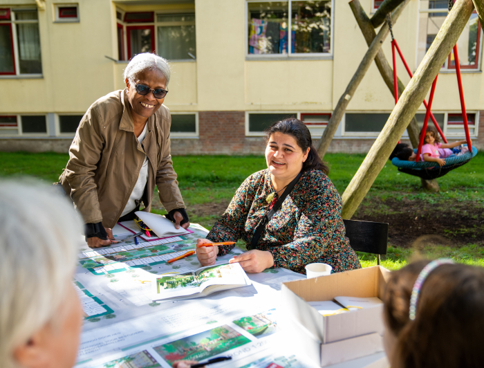 Samen met bewoners plannen maken voor de binnentuin Middenstede