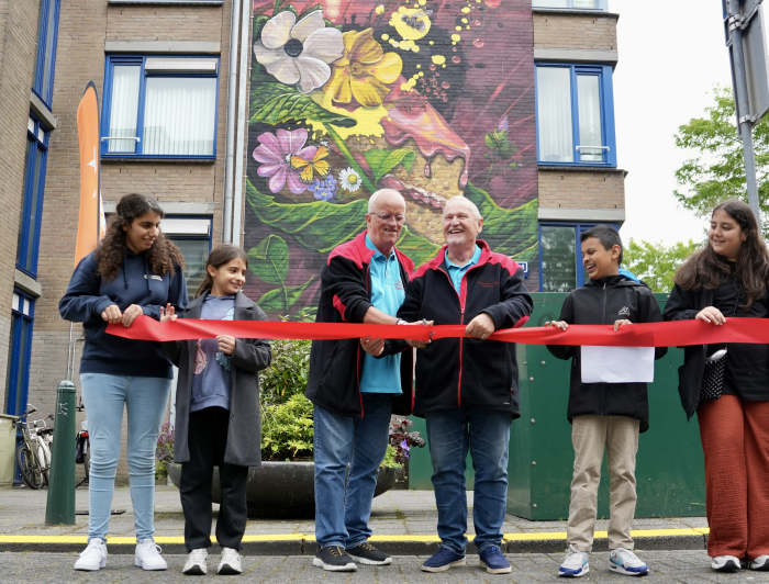 nthulling muurschildering Christiaan de Wetstraat in Transvaal